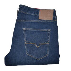 Guess Men's Vermont Slim Fit Jeans Dark Wash Actual Size 40x33 Tag 36x32 NWT